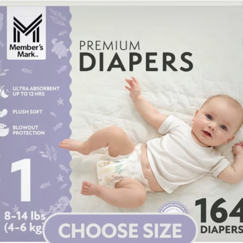 Member's Mark Premium Baby Diapers, Sizes Newborn - 8 - Samsclub.com