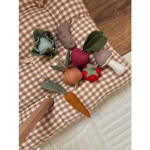 Linen sewn vegetables , set of vegetable toys, linen cute toys , Montessori Play Kitchen, Vegetables Role Play, Realistic Fake Food