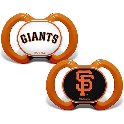 BabyFanatic Pacifier 2-Pack - MLB San Francisco Giants - Officially Licensed League Gear