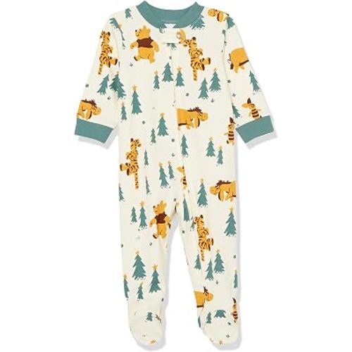 Amazon Essentials Disney | Marvel | Star Wars Unisex Babies' Snug-Fit Cotton Footed Sleepers