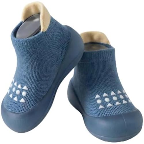 Hstyle Baby Sock Shoes Toddler Walking Shoes Infant Non-Slip Slippers Soft Rubber Sole Sneakers for Baby Boys Girls
