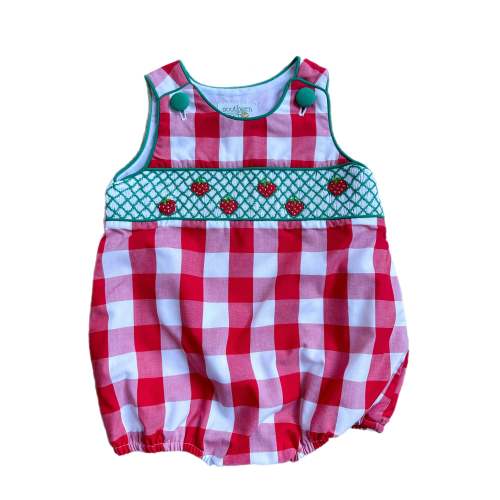 Boy’s Smocked Strawberry Bubble