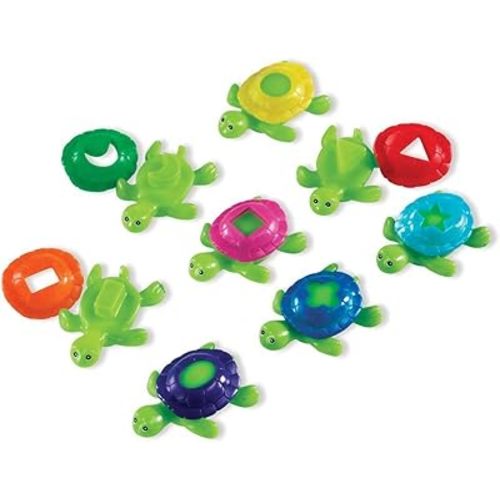 Learning Resources Shape Shell Turtles Bath Toys, Set of 8, Ages 2+