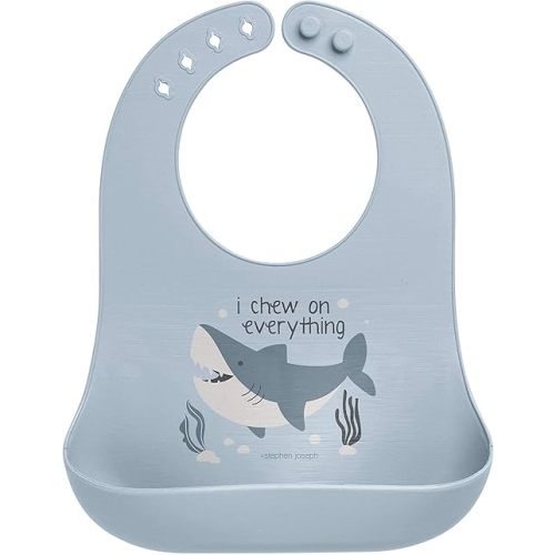 Stephen Joseph Silicone Bib Shark One Size