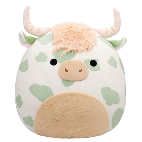 20-Inch Celestino the Sage Green Spotted Highland Cow