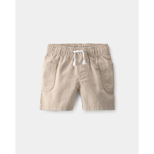 Baby Boy Twill Drawstring Shorts - Khaki - OshKosh B'gosh | Carter's