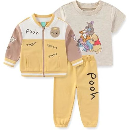 Disney Winnie the Pooh Baby Boys Jacket T-Shirt and Pants 3 Piece Set