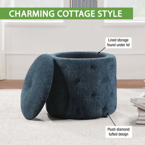 Erindale Round Storage Ottoman