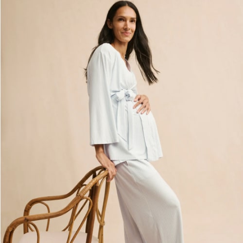 LAKE | Women | DreamModal Pajamas | Fog Maternity Kimono Bundle