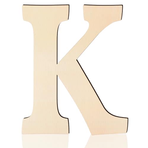 Large Wooden Letters 17 Inch, Big Wood Letters K Shape Cutouts Alphabet Unfinished Paintable Wooden Letters for Wall Decor DIY Crafts Painting Birthday Wedding Party Classroom Nursery Home Decor