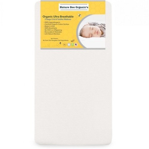Nature Bee Organic's Ultra Breathable 2-Stage Crib & Toddler Mattress