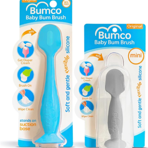 Bumco 2-Pack Full-Size Baby Bum Brush Bundle (Orange/Pink)