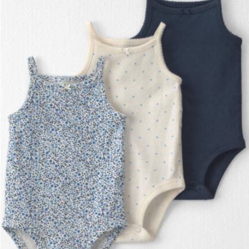 Baby Girl 3-Pack Organic Cotton Bodysuits - Little Planet | Carter's