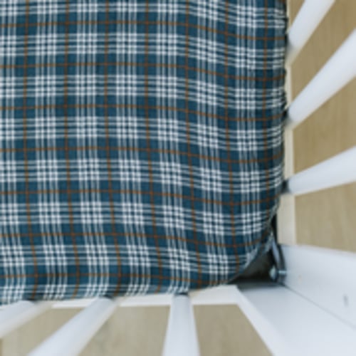 Mebie Baby Navy Plaid Muslin Crib Sheet – Hazel & Fawn