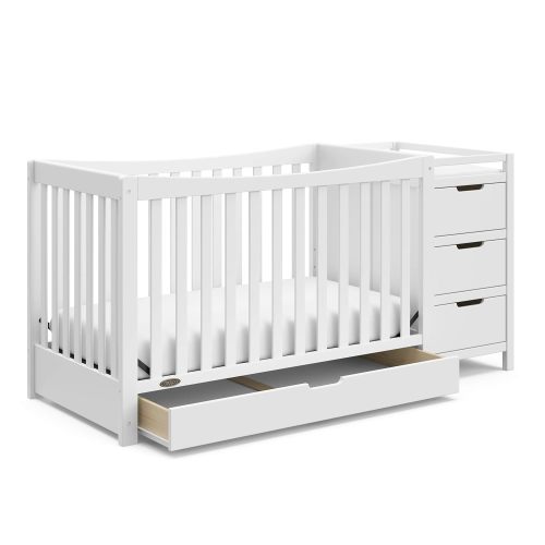 Graco REMI Convertible Crib & Changer with Premium Foam Crib and Toddler Mattress White - Costco