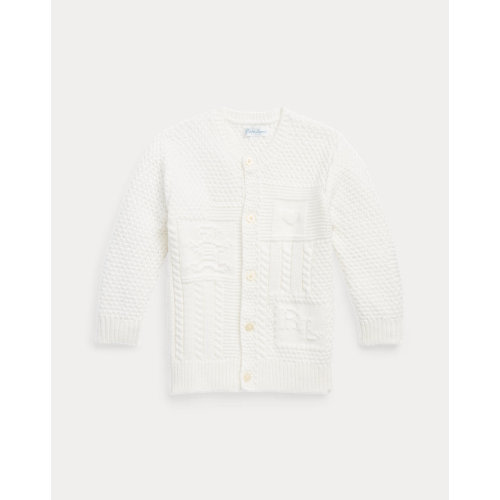 Contrast-Knit Organic Cotton Cardigan