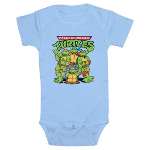 Infant's Teenage Mutant Ninja Turtles Group Shot Original Logo Bodysuit - Light Blue - 6 Months
