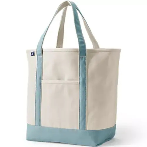 Medium 5 Pocket Open Top Canvas Tote Bag | Lands' End