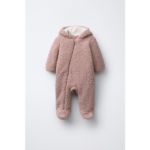 POLAR FLEECE ROMPER - Dusty pink | ZARA United States