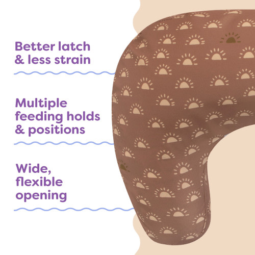 Nursing Pillow - Clay And Gold Suns