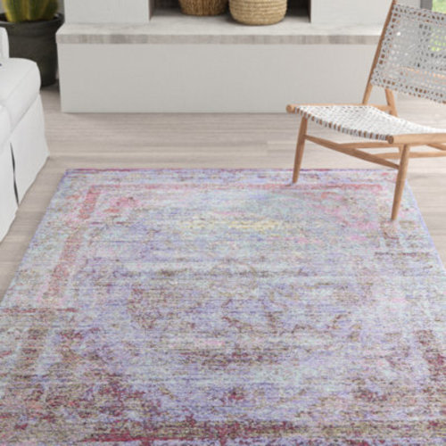 Mistana™ Baby & Kids Maggie Violet/Burgundy/ Navy Blue/Yellow Rug & Reviews | Wayfair