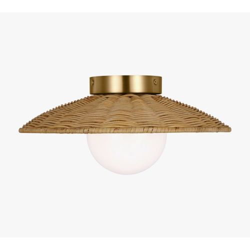 Soleil Rattan Flush Mount (13")