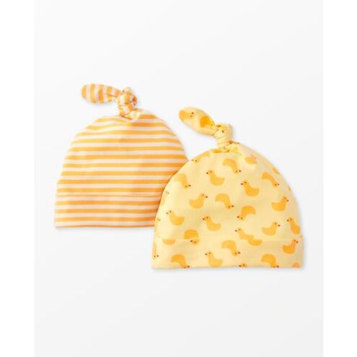 2-Piece Baby Layette Top Knot Beanie in HannaSoft™