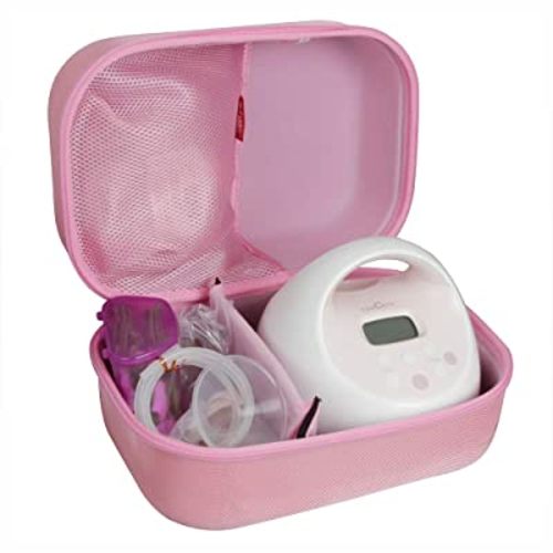 Hermitshell Travel Case for Spectra Baby USA S1 Plus / S2 Plus Premier Electric Breast Pump (Pink)
