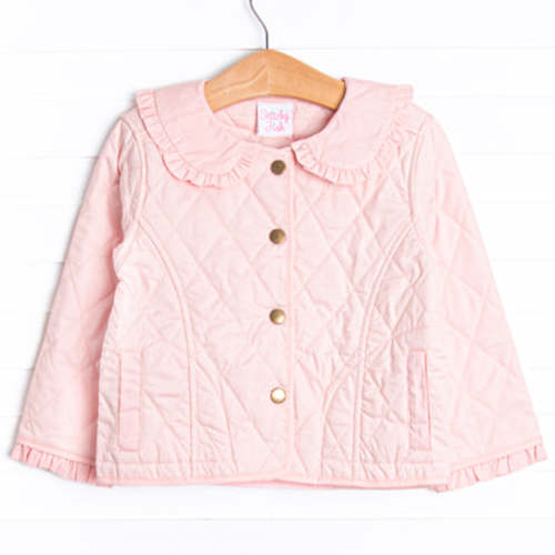 Parker Ruffle Coat, Pink – Stitchy Fish