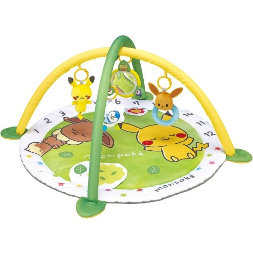 Pokemon Monpoke Baby Gym Play Mat Rattle Pikachu Eevee Newborn Toy japan