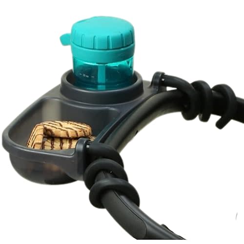 Universal Snack Tray with Cup Holder | Silicone Flexible Arms Grip Stroller Bar | Stays in Place | Tray Attachment with Cups Holder for Baby Toddler | Stroller Accessories