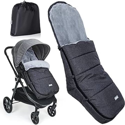 Orzbow Warm Bunting Bag Universal,Stroller Sleeping Bag Cold Weather,Waterproof Toddler Footmuff (Black)