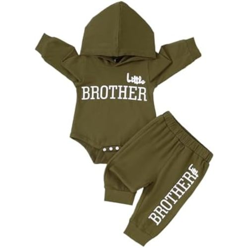 Baby Boy Clothes Newborn Boy Outfits Infant Letter Print Long Sleeve Romper Hoodies Pants Fall Winter Outfits