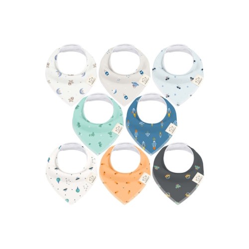 8-Pack Organic Bandana Bibs
