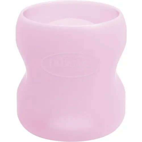 Dr. Brown's Options+ Wide-Neck Glass Bottle Sleeve, 100% Silicone, Pink, BPA-Free, 5 oz, 1-Pack