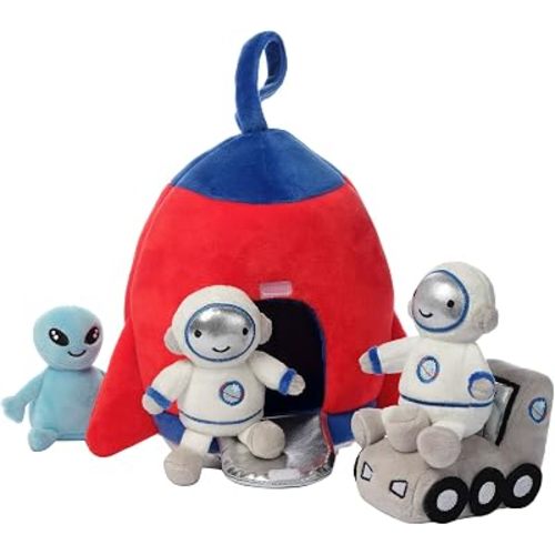 Little Lambs & Ivy Space Galaxy Interactive Plush Toddler Play Set Toy