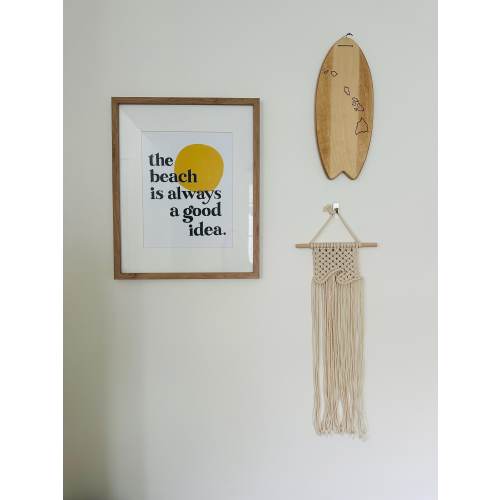 Ocean Wave Macrame Wall Hanging, Coastal Macrame, Woven Wall Art, Boho Decor, Nursery Room Decor, Kid Room Decor, Ocean Lover, Wall Decor