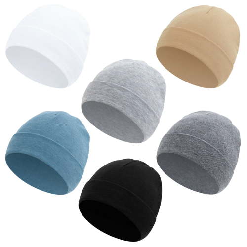 6 Pack Baby Beanie Hats Newborn Hat Unisex Beanies Baby Girl Boy Warm Cap 0-6 Months