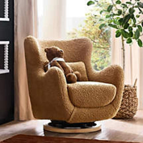 Babyletto x Nursery Works Solstice Ivory Boucle Nursery Glider Chair