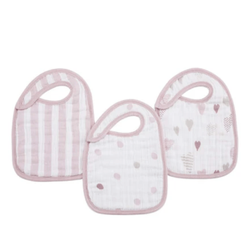 Floral Cotton Muslin Snap Bibs | aden + anais