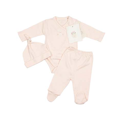 Pima Embroidered Bundle Set in Pink Bunny – Wild Wawa