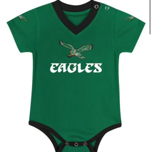 Philadelphia Philadelphia Eagles KELLYGREEN Baby Throwback Team Captain One Piece - 133433642