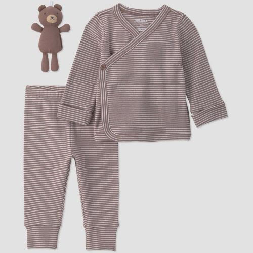 Carter's Just One You® Baby Boys' 3pcTop and Pants Set with Toy - Brown 12M