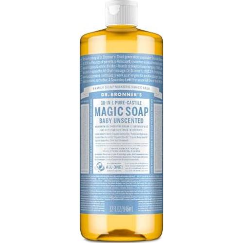 Dr. Bronner's Baby Unscented Pure-Castile Liquid Soap, 32 oz