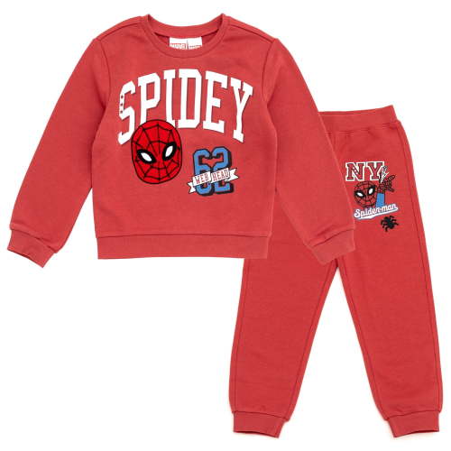 Marvel Spider-Man Fleece Sweatshirt and Jogger Pants Outfit Set Toddler to Big Kid