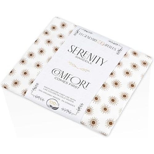 Luxury Baby Swaddle – Organic Rayon, Ultra Soft & Breathable | 48" x 48" Large Premium Blanket for Newborns, Infants & Toddlers | Promotes Better Sleep | Sunburst