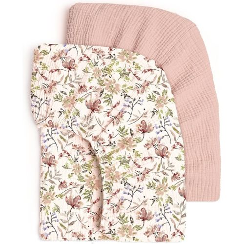 lulumoon Baby Muslin Crib Sheets: Snug Fitted Sheet for Standard Crib