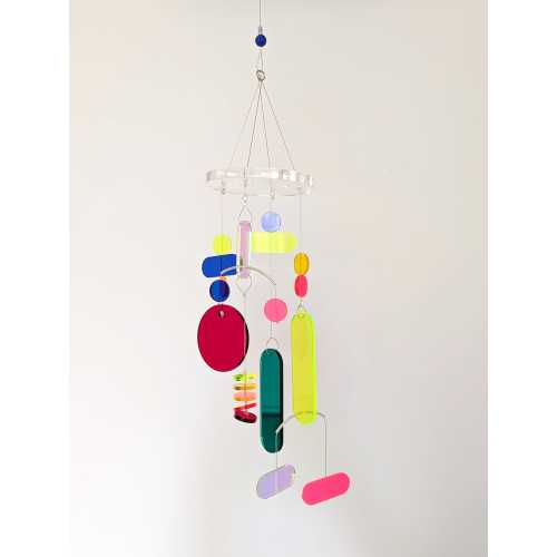 Handmade Modern Kinetic Mobile - Colorful Acrylic Art for Serenity & Style