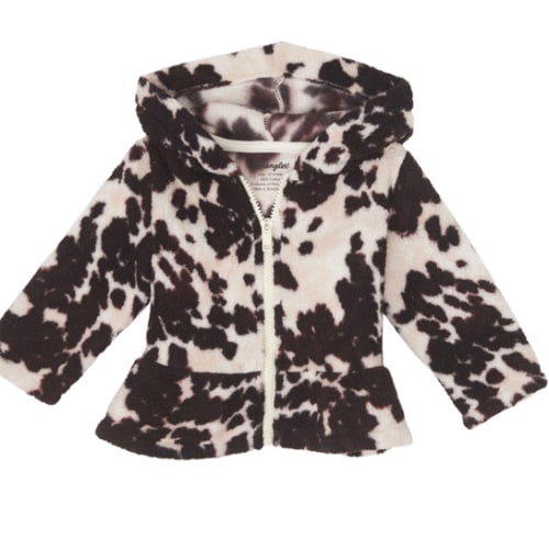Wrangler Toddler Girls' Cow Print Sherpa Jacket | Boot Barn
