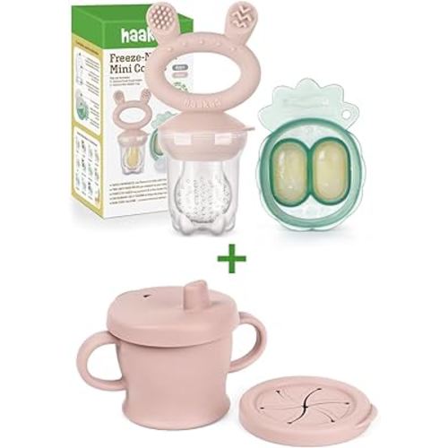 Haakaa Baby Feeder & Baby Sip-N-Snack Cup Combo